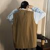 V-Ne Svel Workwear Vest Multi-pocket Sleeveless Jacket Trendy Vest  Women