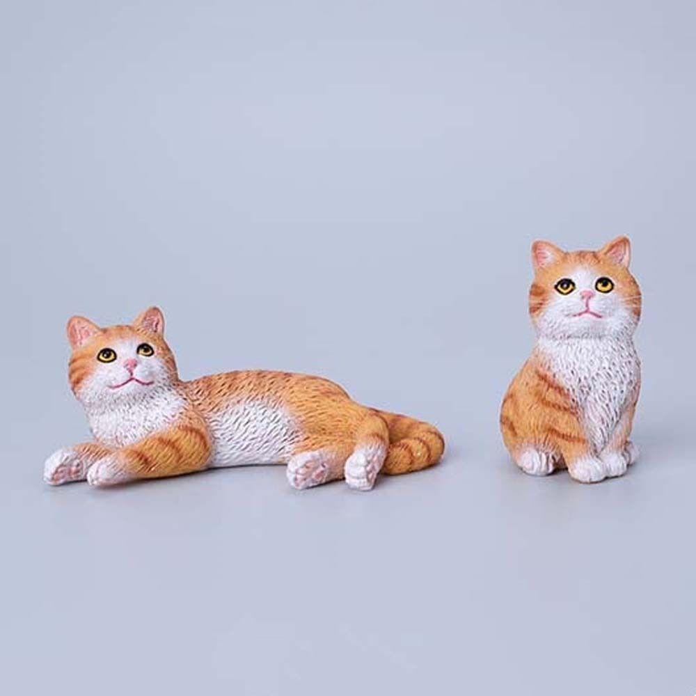 Simulation Cat Pet Model Cute Mini Cat Decoration Children Gift Cat Ornament  Kids Toy