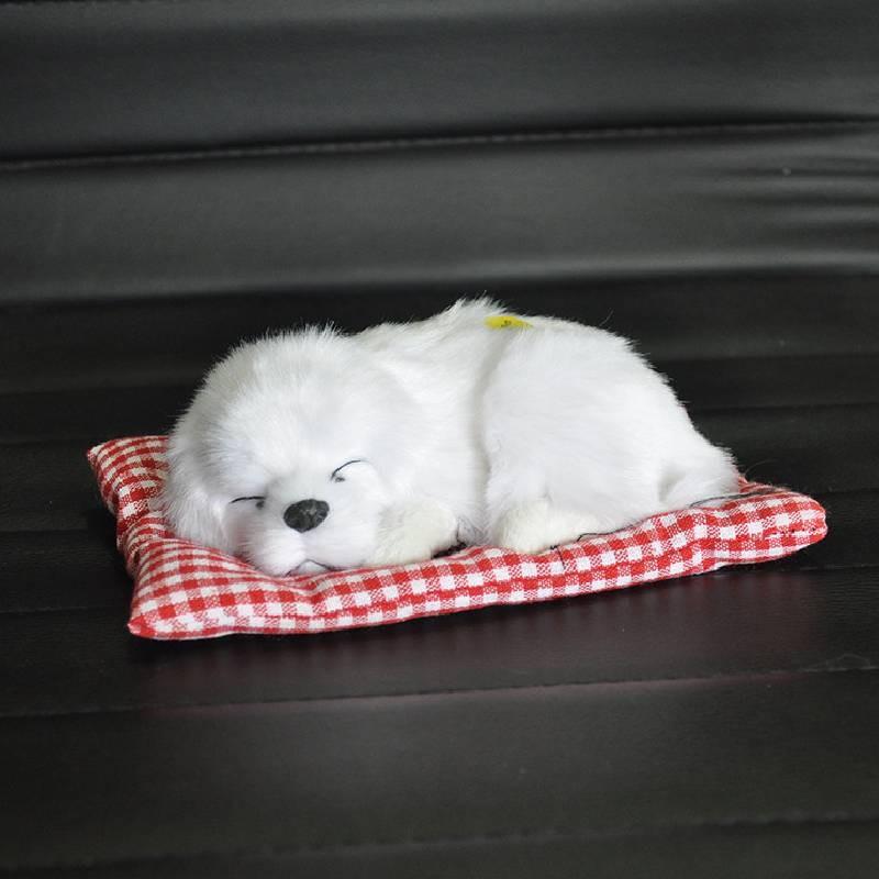 Dog Plush Sleep Toy Model Ornament Make Sound Lifelike Simulation Doll Gift