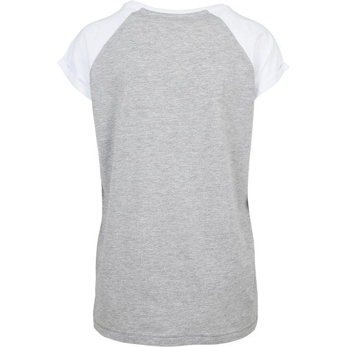 Damen T-Shirt - Urban Classic - Raglan - Grau/Weiß - Kurze Ärmel - Oversize