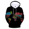 3D mapa světa Mikiny s potiskem Pánské/Dámské Mikiny Jaro Podzim Móda Běžné Hoody Pánské Sportovní oblečení Streetwear Nadměrné topy
