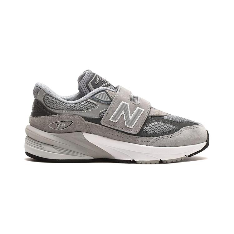 New Balance NB 990 V6 Abrasion Resistant Low Top Kids' Running Shoes Gray Pre School PV990GL6
