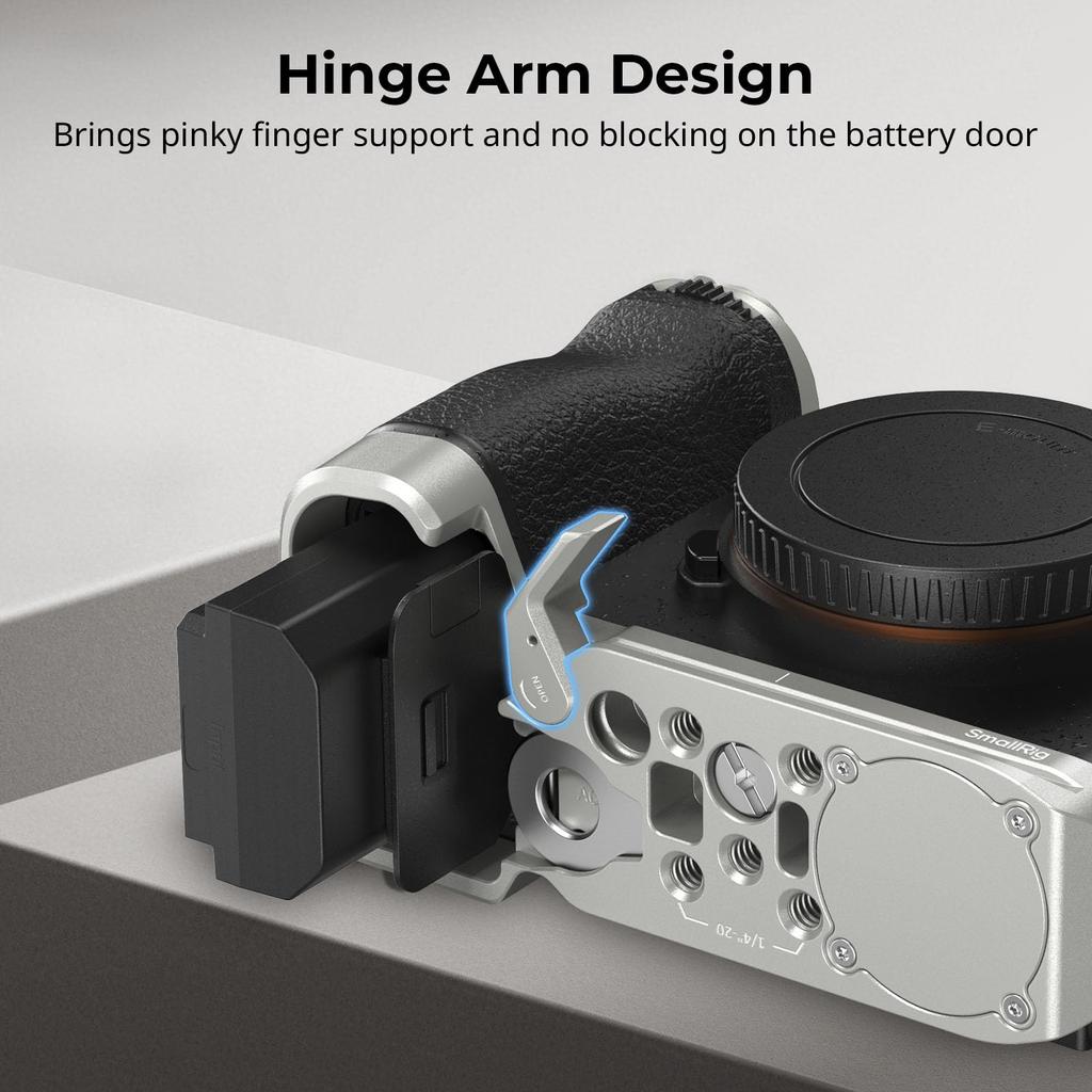 SmallRig A7C Camera Base Plate with AirTag Slot Quick Release Plate for Sony Alpha 7C 7CR 5482 II/A7CR Slots, Built-in Arca/QD Socket/Strap II/Alpha