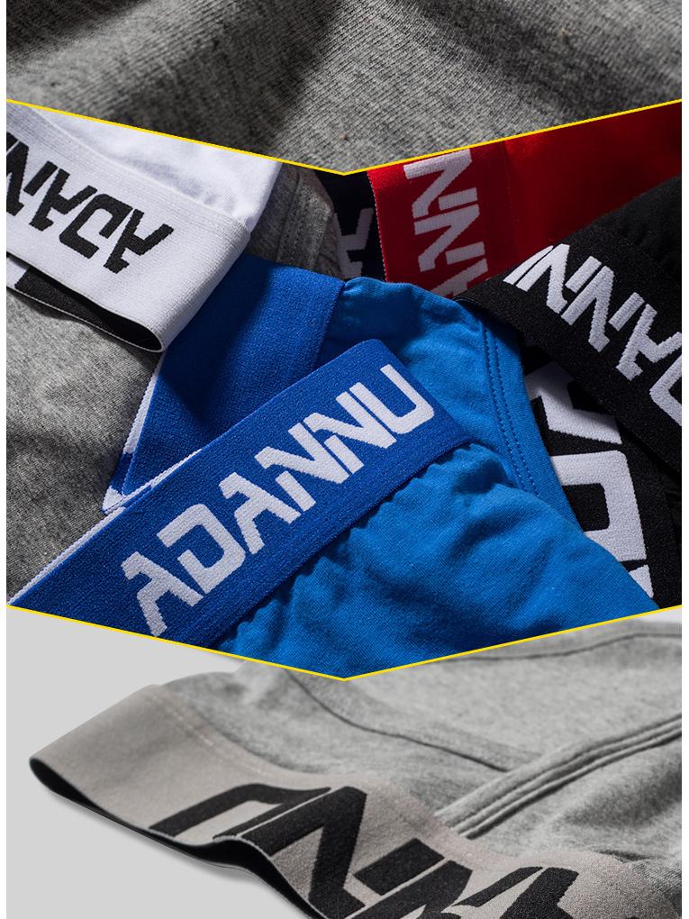 Trendy Herren-Slips aus Baumwolle mit niedriger Taille und atmungsaktivem U-Konvex-Beutel