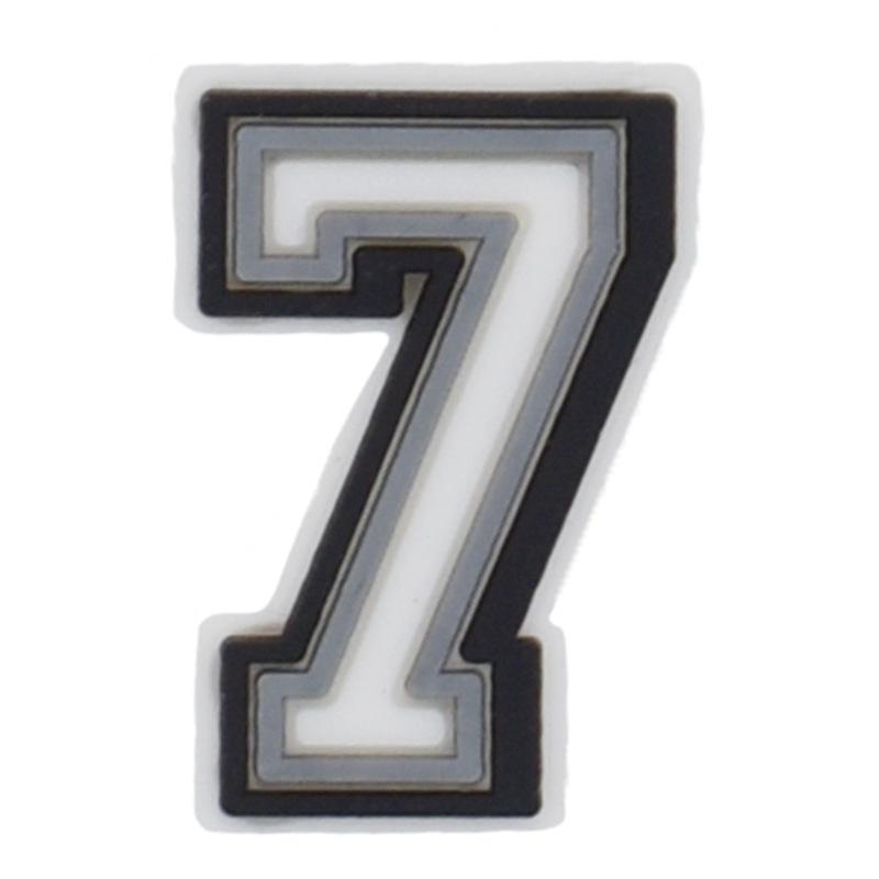 Black & White Letter Series PVC Clog Shoe Charms - Soft Rubber Shoe Flowers & Accessories