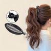 3 Stück/Set Fischform Haarspangen Clips Pferdeschwanzhalter für Frauen Mädchen Bananenclips Krebse Schwarz Haarstyling-Zubehör