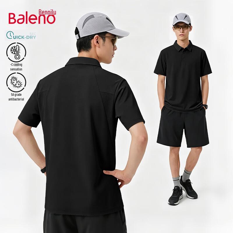 Baleno Men s 5A Antibacterial Quick-Dry Sport Polo Shirt 3XL