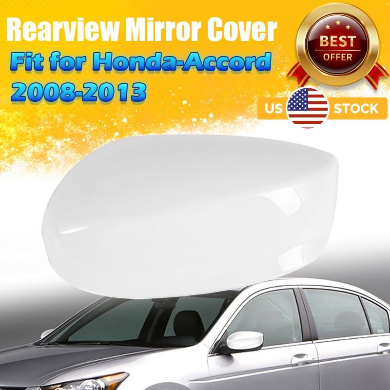 1PC Left Driver Side Rearview Mirror Cover Cap For Honda Accord 2008-2012 White