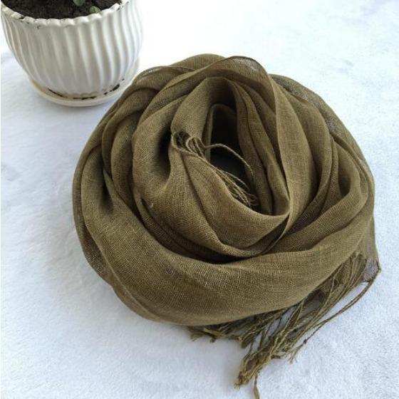 

55*180см Модный Мягкий Однотонный Женский 100% Лен Кисточки Шарф Летний Дорожный Солнцезащитный Длинный Палантин Элегантный Хиджаб Женский Фуляр 55x180cm