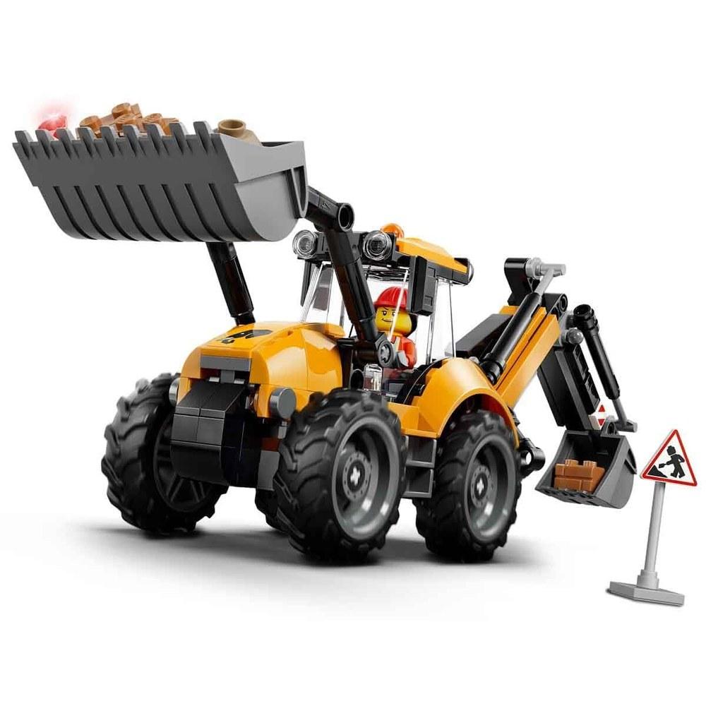 LEGO City Backhoe Loader Toy 60480 Yellow for Boys and Girls