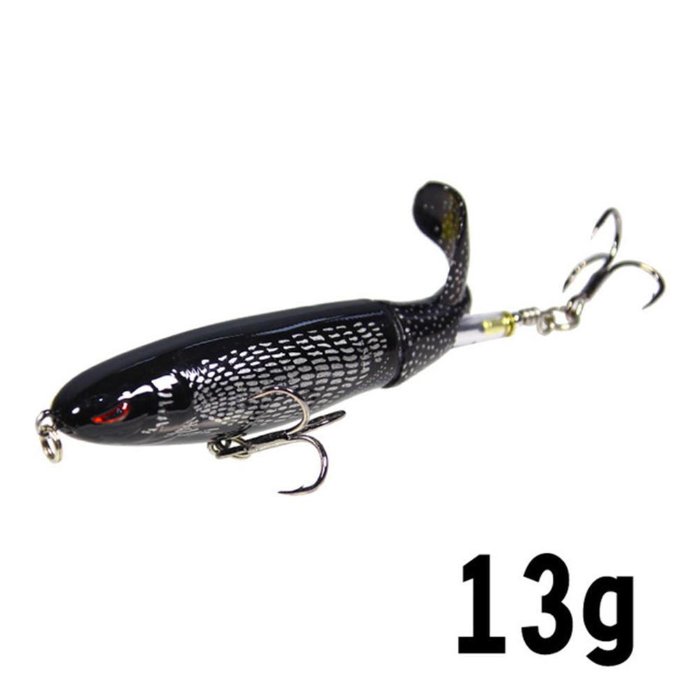 14cm Topwater Fishing Lure Whopper Popper Artificial Bait Hard Plopper Soft Rotating Tail Fishing Tackle Fishing Bait