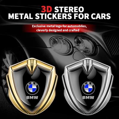 1pc 3D Metal Car Side Fender Shield Emblem Badge Logo Sticker For M E46 E90 E60 F30 E39 F10 E87 E36 F20 E34 Auto Accessories