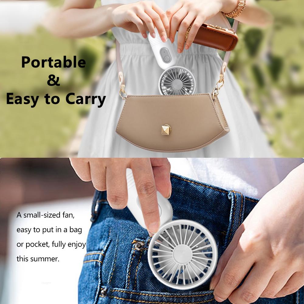 Portable Mini Handheld Fan USB Mini Pocket Fan Rechargeable Small Hand Fan Lightweight USB Mini Pocket Fan for Outdoor Travel
