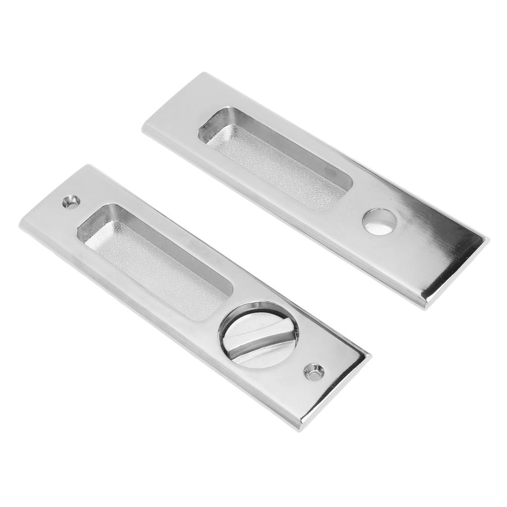 Zinc Alloy Invisible Recessed Handle Latch with Keys for Bathroom Balcony Pocket Door Sliding Barn Door
