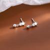 2pcs Minimal Crystal Star Ear Studs Earring Women Korean Helix Studs Tragus Cartilage Piercing Jewelry
