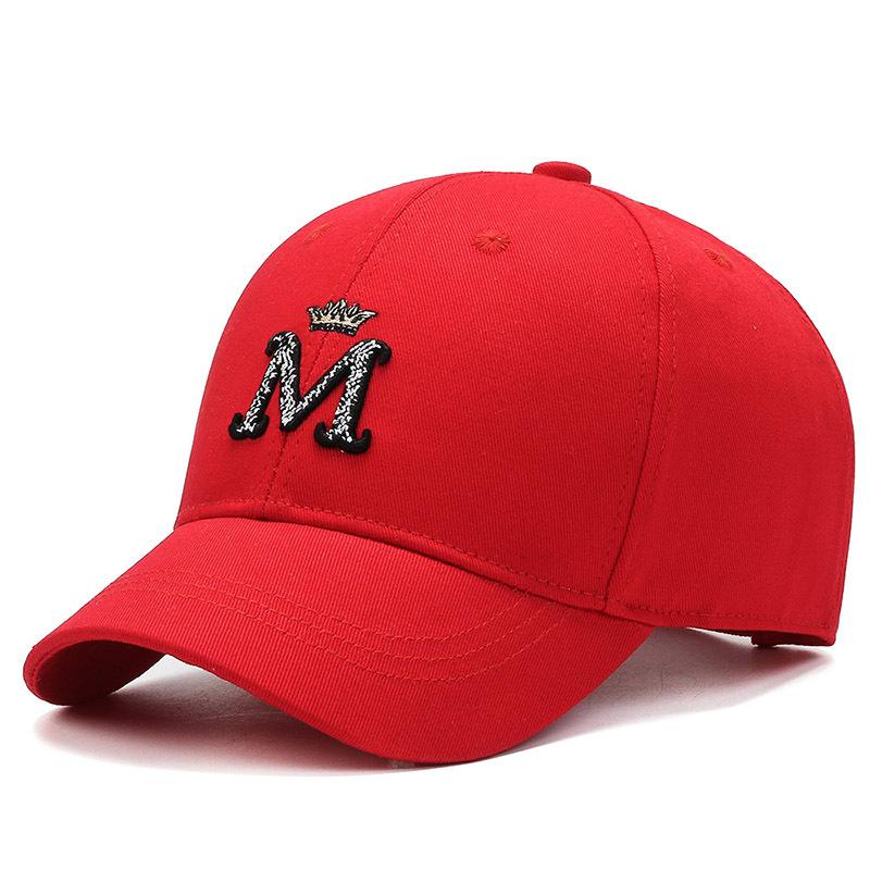 Hat M Standard Embroidered Baseball Cap Korean Fashion Simple Hat Short Brim Sun Hat, Sunshade Sun Protection Hat Equestrian Hat Tide