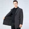 Autumn and winter men's mid-length double-sided cashmere wool coat casual suit collar coat wool wool jacket