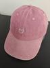 Vintage Washed Women's Baseball Cap with Heart Embroidery - Soft, Casual Outdoor Sun Hat