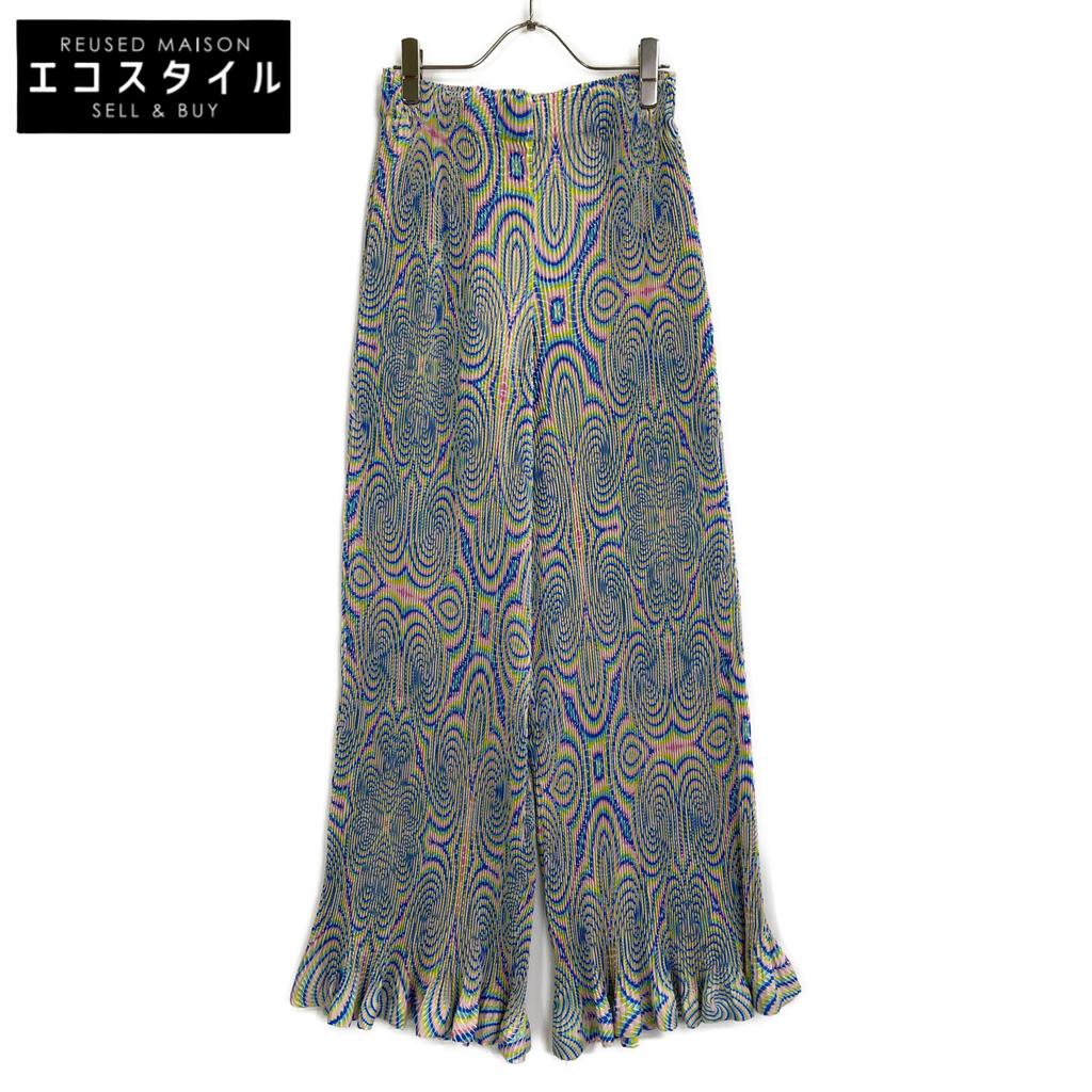 STELLA McCARTNEY Multicolor marble flare pleated pants Bottoms 36 multicolorUsed