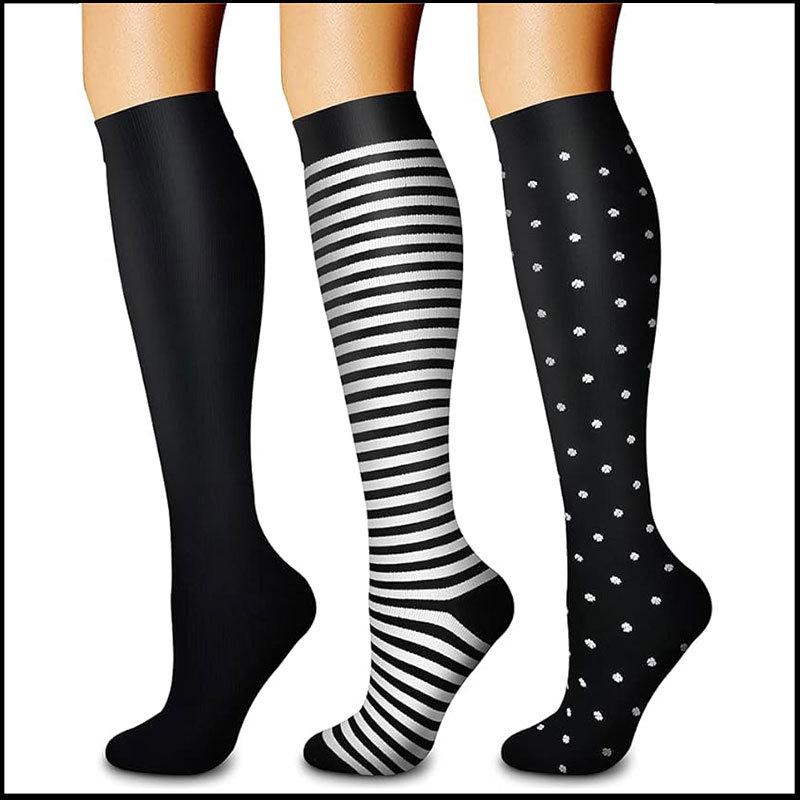 Compression Knee-high Socks Set for Running and Sports - Graduated Support, Multiple Pairs (3/4/6/8)