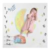 Cartoon Moon Animal Pattern Infant Monthly Cloth Baby Milestone Cloth Photography Props