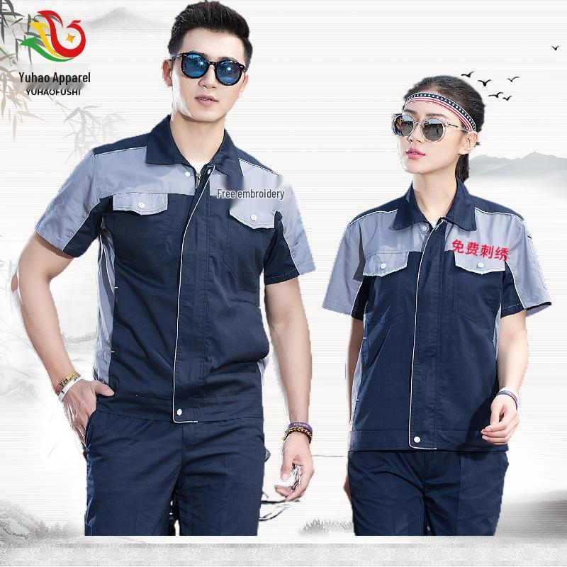 Set de lucru reflectorizant antistatic pentru bărbați - Costum cu mânecă lungă pentru primăvară/toamnă, Ideal pentru sarcini de administrare a drumurilor și salubrizare.