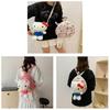 Hello Kitty Cat Plush Cartoon Backpack For Girls Casual Travel Soft Material