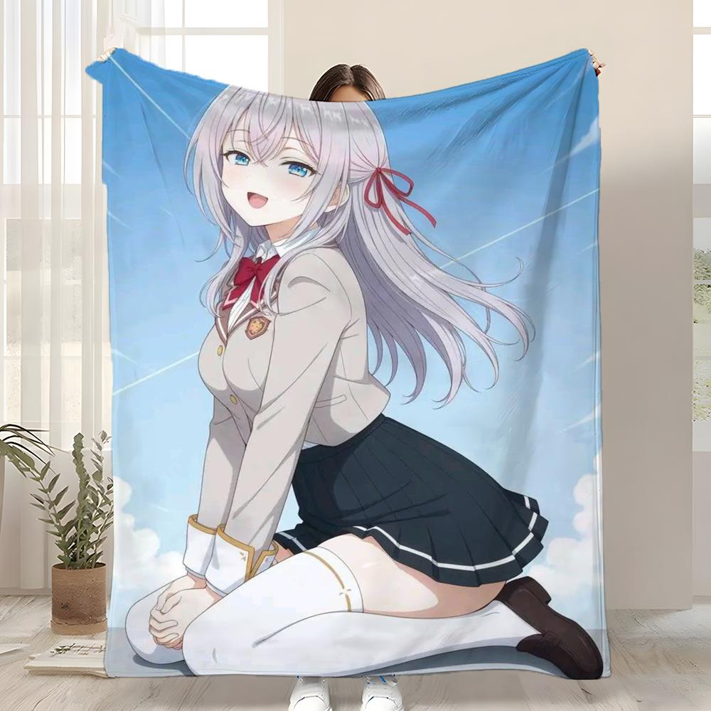 Alya Sometimes Hides Her Feelings In Russian Throw Kid-Friendly Flannel Throw Blanket Soft Warm Anti-Static Washable All Season