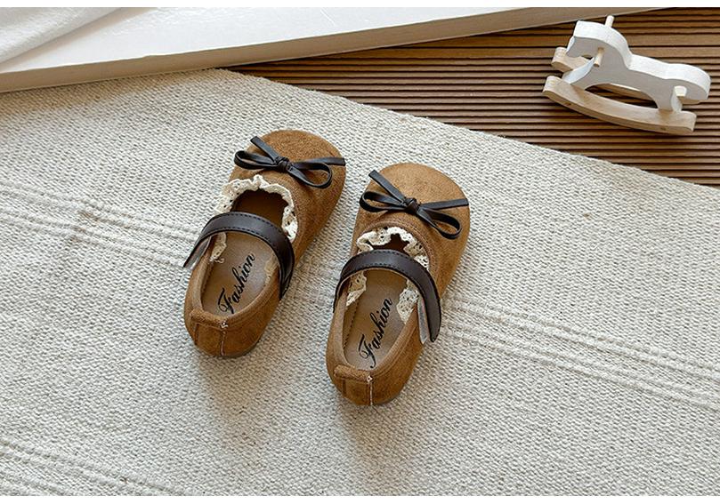 2026 Korean Style Mary Jane Flats: Soft Sole Suede Princess Shoes for Little Girls, Perfect for Spring and Autumn