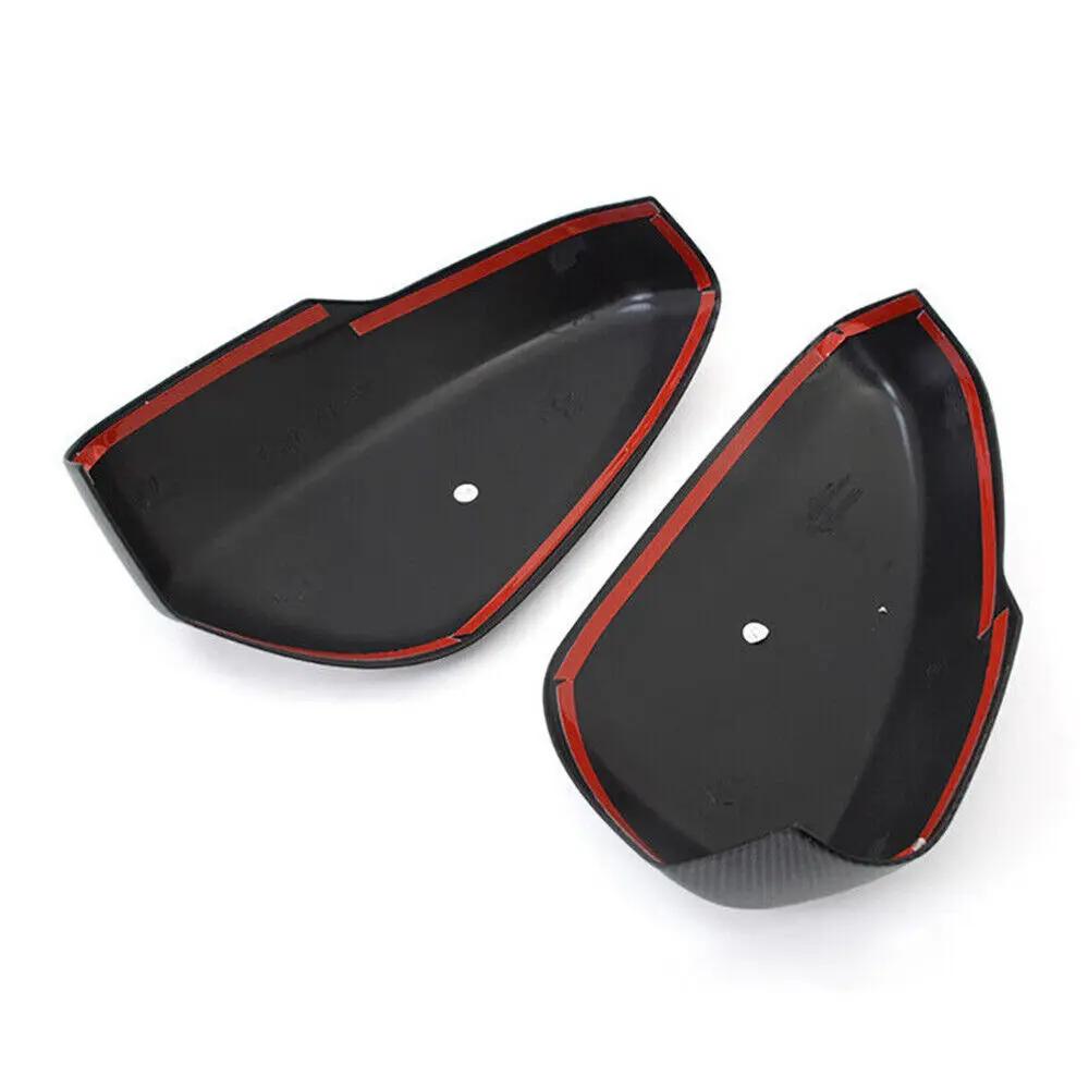 For Mitsubishi Eclipse Cross 2018-2022 Rearview Side Mirror Cover Wing Cap Exterior Door Rear View Case Trim Carbon Fiber Silver