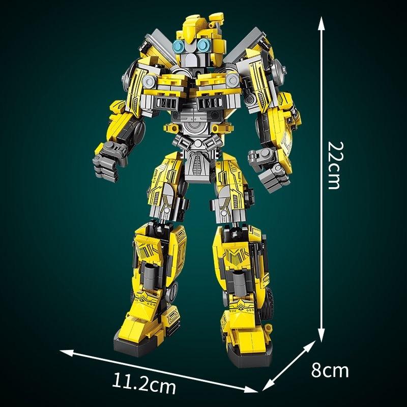 800+pcs Transforming Car Model Building Set, Optimus Prime. Bumblebee ABS Building Bricks Toy, Construction Toy Set Kids Toy