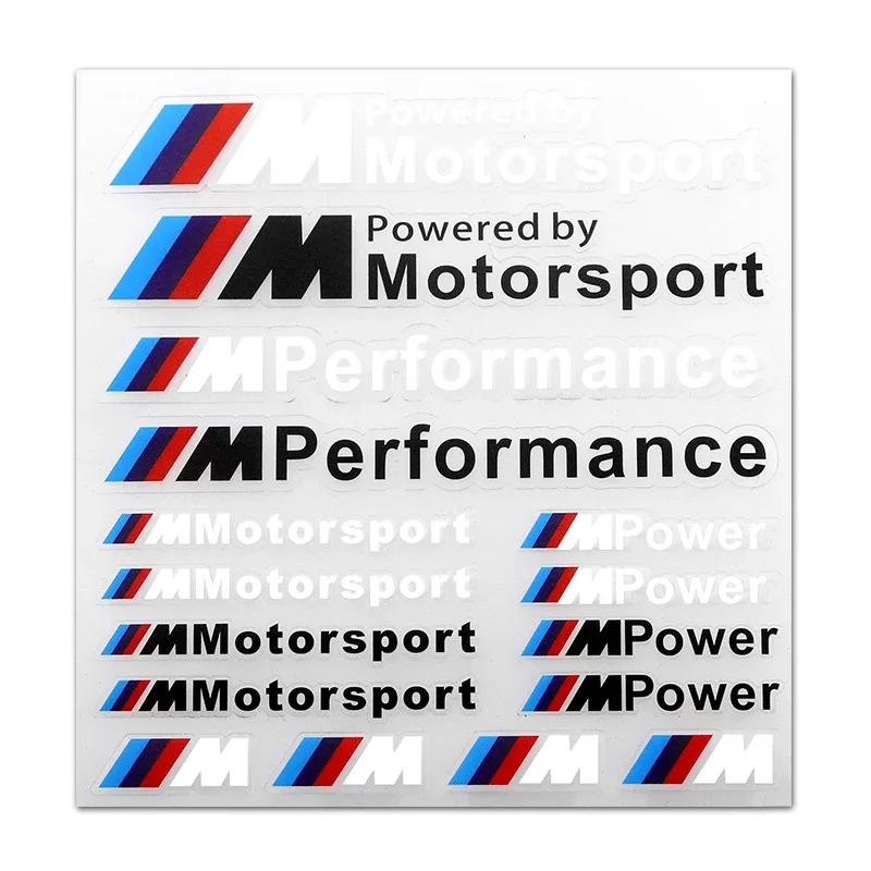 For BMW 1PCS Car M Performance Power Motorstport Sticker For Bmw M Sticker X1 X3 X4 X5 X6 X7 E46 E90 F20 E60 E39 F10 F30 Car Acc