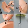3Pcs Wall Hooks Strong Load-bearing Umbrella Shape Design Easy to Install Self Adhesive Hanger Hook Storage Organizer