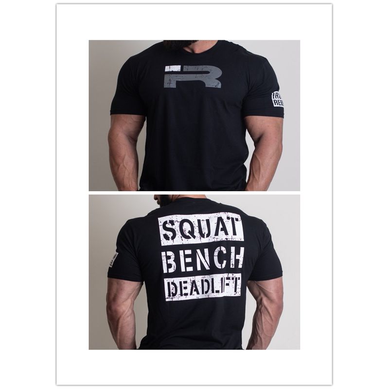 Muscle Men Bodybuilding Training Pure Cotton Loose round Neck Short Sleeve
