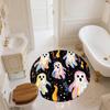 Flower Ghost,Round Area Rug,Carpet Rug for Living Room Bedroom Sofa Playroom Decor,Non-slip Floor Mat
