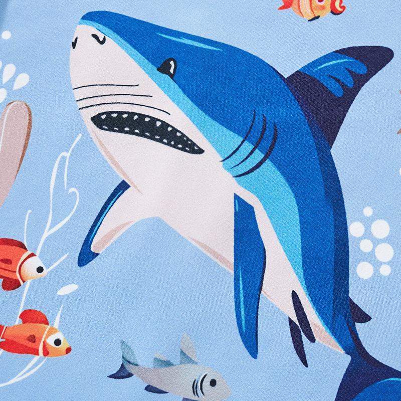 Children's Clothing Summer T-shirts Children's Cartoon Printed T-shirts Knitted Cotton Round Neck Boys' Tops