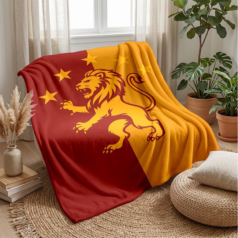 Galatasaray Theme Blanket Soft Flannel Blanket Plush Throw Blanket Cozy Sofa Bed Blanket for Home Decor