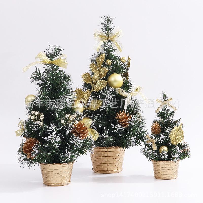 Festive Mini Artificial Christmas Tree Ornaments - 20CM Tabletop Family Gifts