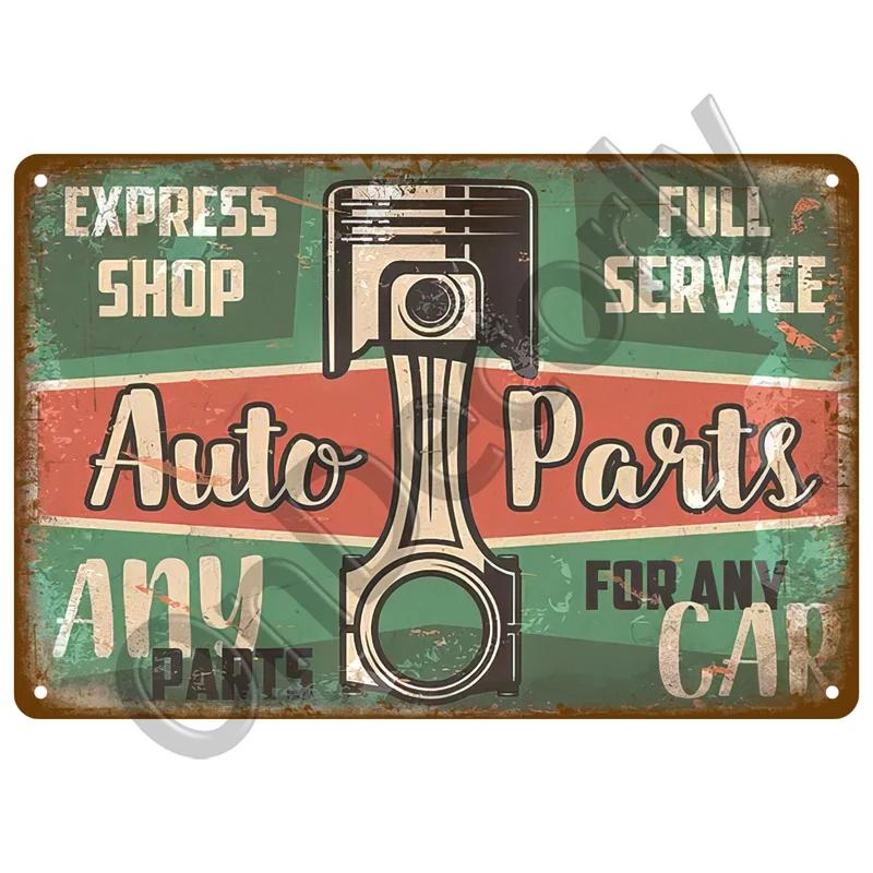 Vintage Metal Wall Sign  Retro Motor Oil Gas Racing Tin Poster for Garage  Man Cave Decor Perfect Iron Plate Decoration for Home