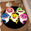 Cartoon Shark Dance Party Round Rug for Livingroom,Bedroom, Palyroom, Chair Rug, Area rug, Circle Carpet, Large Size Fan Christmas gift