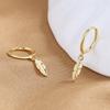 Plain Circle Simple And Generous Earrings Women'S Niche Design Sense Men'S Cross Love Ear Buckle Earrings Men