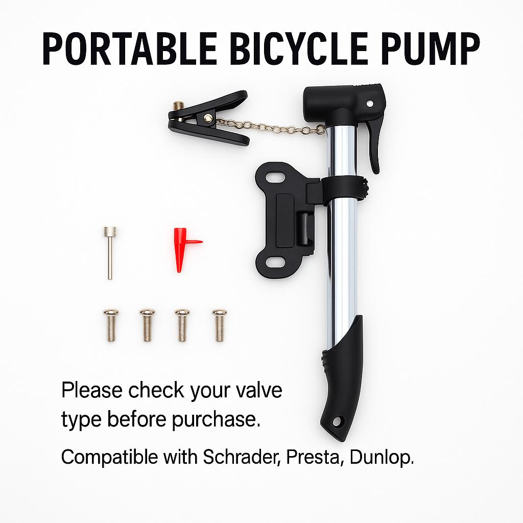 PRO-GRADE Portable High-Pressure Bike Pump