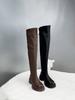 Long boots for women 2026 new autumn and winter season Meilad style slimming and elastic knee high thick soled knight boots