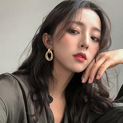 Oversized Hollow Round Alloy Drop Earrings For Women Geometry Alloy Earrings Wedding Pendientes Party Jewelry