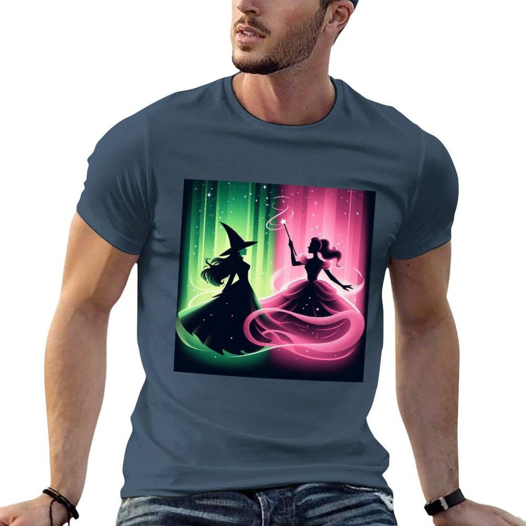 Elphaba Glinda Wicked the Musical Defying Gravity TShirt Holiday Simple Tee Shirt