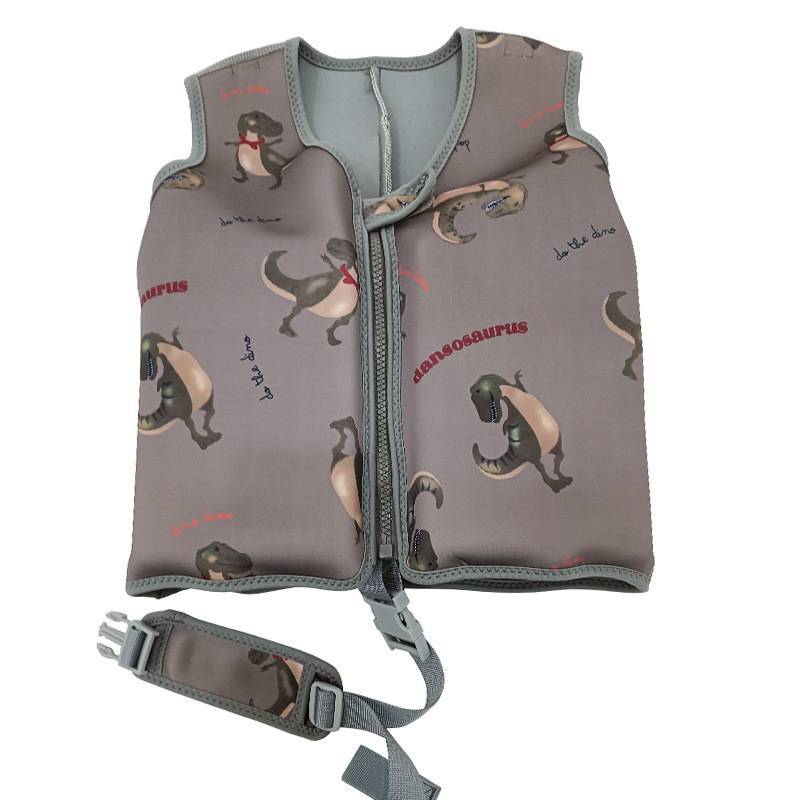 Kids Float Vest With Cotton Material Cartoon Print For Water Play And Swimming Safety