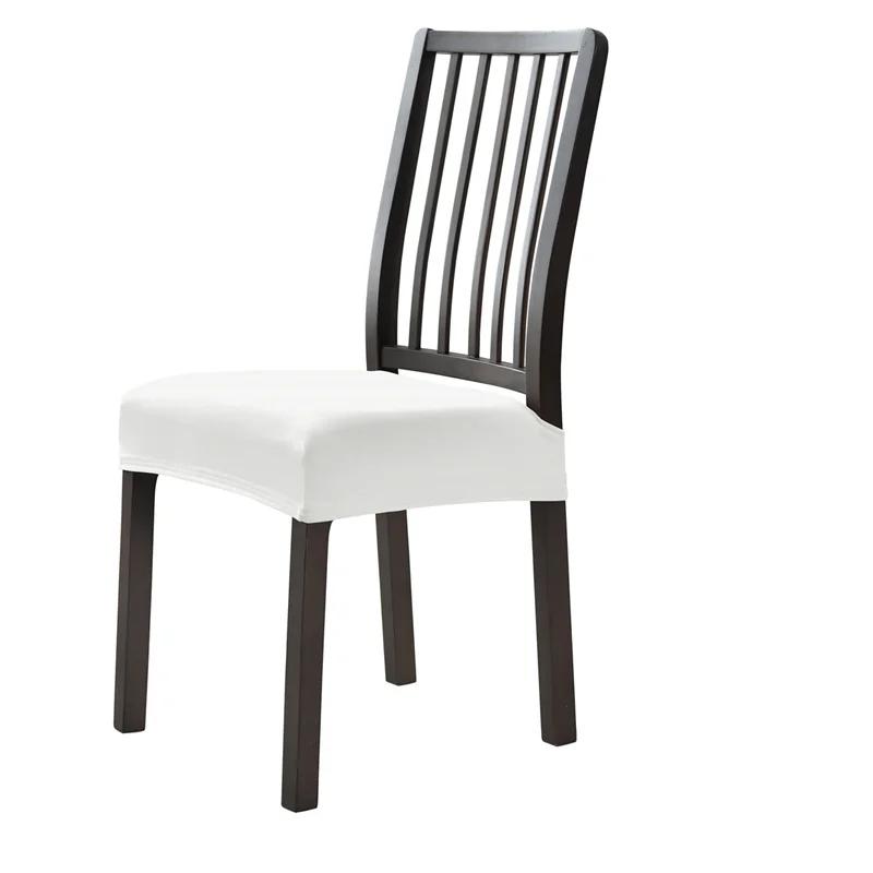 1Pc Solid Color Velvet Dining Chair Seat Cover Classic Chair Covers Removable Anti-Dirty Chair Cushion Slipcovers For El Home