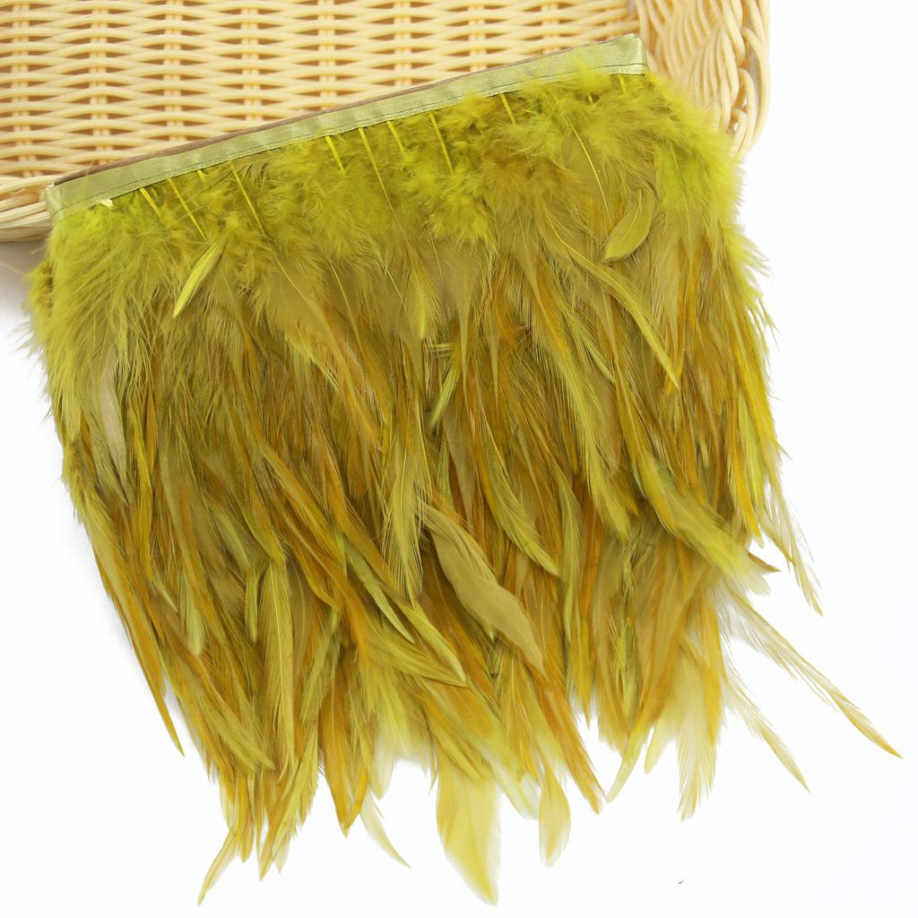 Feather1/5/10 Meter Rooster Chicken Feather Trims 4-6 Inch Natural Feathers for DIY Crafts Costume Clothing Hat Mask Making