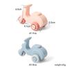 Baby Silicone Car Toys BPA Free Silicone Cartoon Electric Vehicle Teether Educational Montessori Toys For Children Teething Toys
