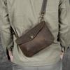 Retro Crazy Horse Leder Umhängetasche, Leder Lässige Multifunktionale Handtasche, Herren und Damen Leder Lässige Crossbody-Tasche
